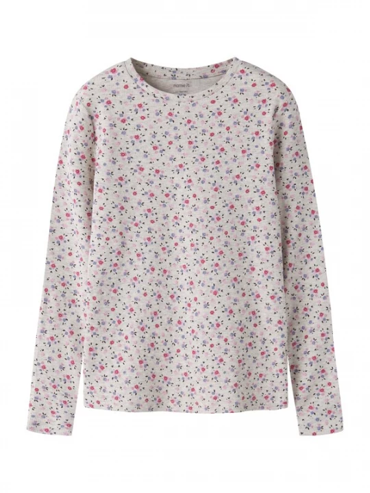 Foto van product NAME IT Shirt grijs gemêleerd / lavendel / rosa / magenta
