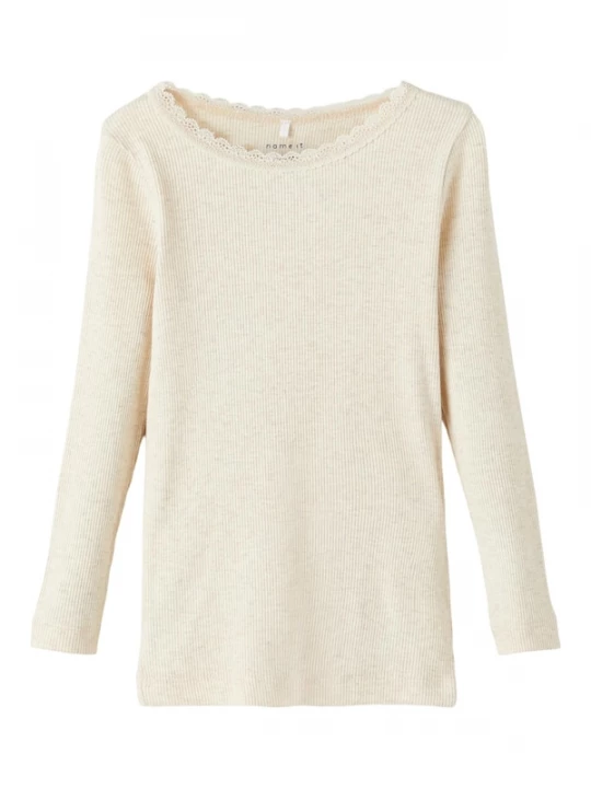 Foto van product NAME IT Shirt 'Kab' beige / zwart / wit