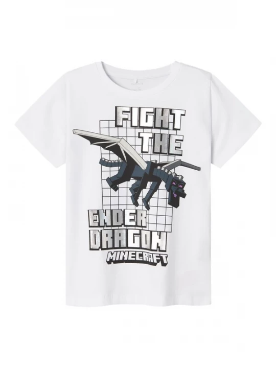 Foto van product NAME IT Shirt 'Minecraft' donkergrijs / zwart / wit