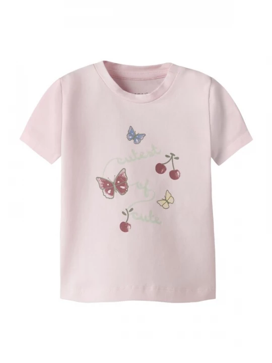 Foto van product NAME IT Shirt 'NBFFiane' lichtblauw / lichtgeel / rosa / bourgogne