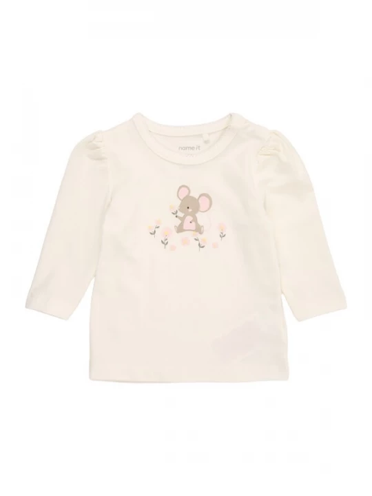 Foto van product NAME IT Shirt 'NBFJANSINE' crème / taupe / pastelroze