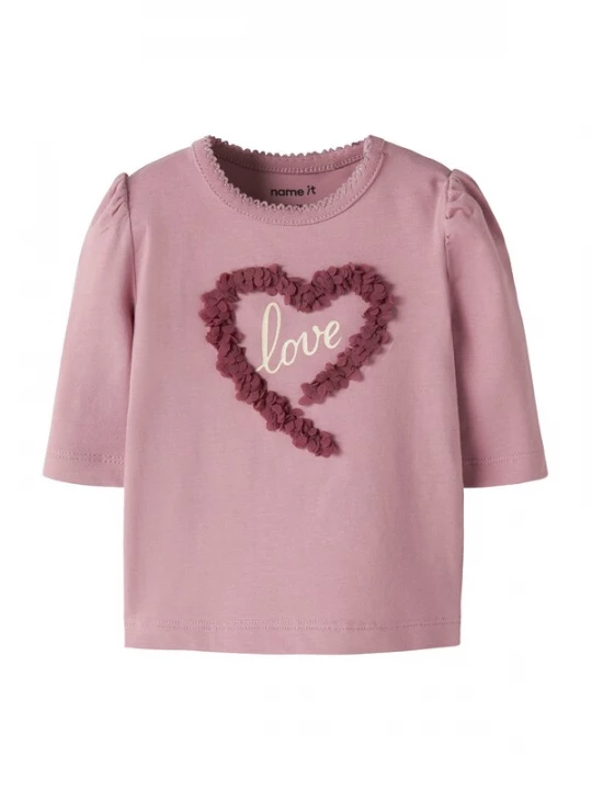 Foto van product NAME IT Shirt 'NBFNULLA' crème / mauve / bessen