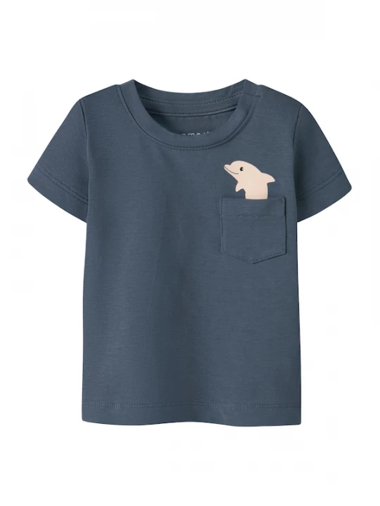 Foto van product NAME IT Shirt 'NBMFARON' lichtbeige / indigo