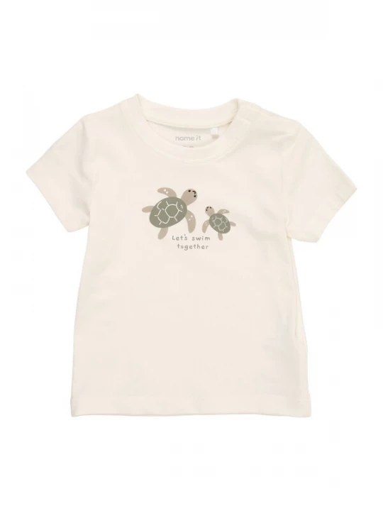 Foto van product NAME IT Shirt 'NBMJANICK' crème / grijs / riet / zwart
