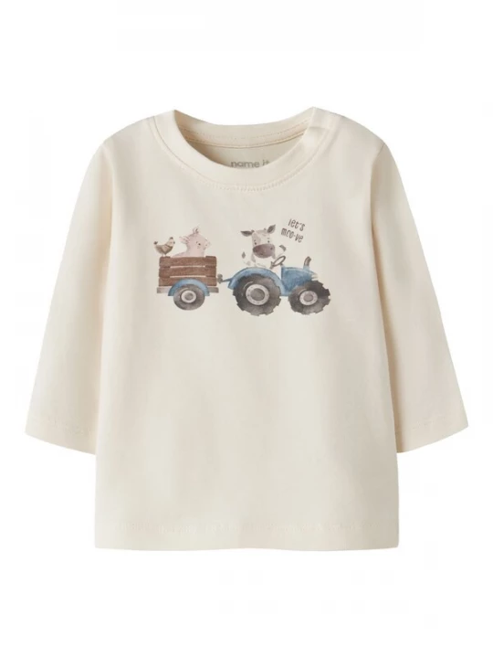 Foto van product NAME IT Shirt 'NBMLAURIDS' saffier / bruin / zwart / natuurwit