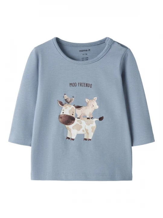 Foto van product NAME IT Shirt 'NBMLIBAN' taupe / saffier / donkerbruin / wit