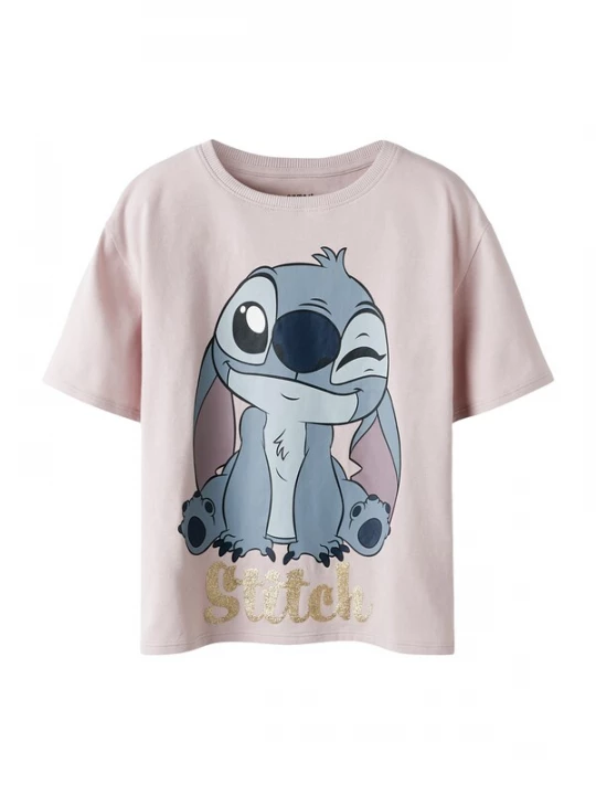 Foto van product NAME IT Shirt 'NKFakun Stitch' marine / smoky blue / goud / sering