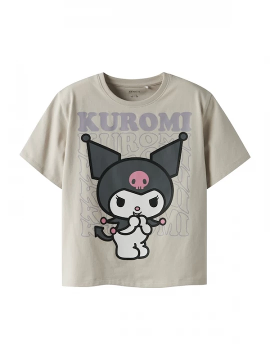 Foto van product NAME IT Shirt 'NKFDYKRA KUROMI' taupe / grafiet / lichtlila / wit