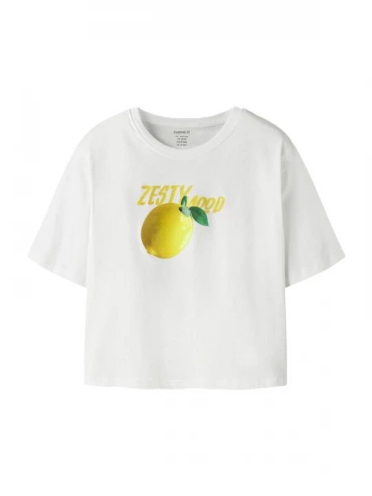 Foto van product NAME IT Shirt 'NKFFarinaz' citroen / groen / wit