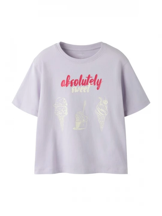 Foto van product NAME IT Shirt 'NKFHARPER' sering / donkerrood / wit