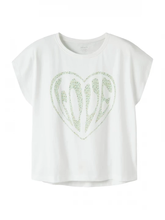 Foto van product NAME IT Shirt 'NKFHavaka' pastelgroen / oranje / zwart / wit