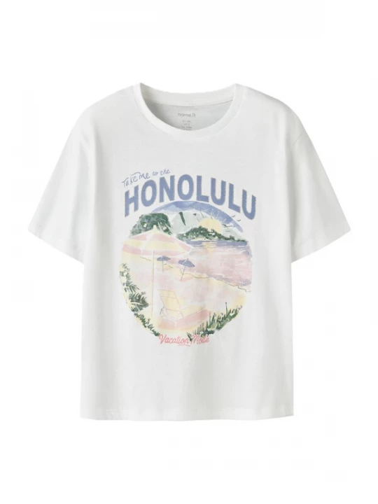 Foto van product NAME IT Shirt 'NKFJAMILLO' lichtgeel / sering / poederroze / wit
