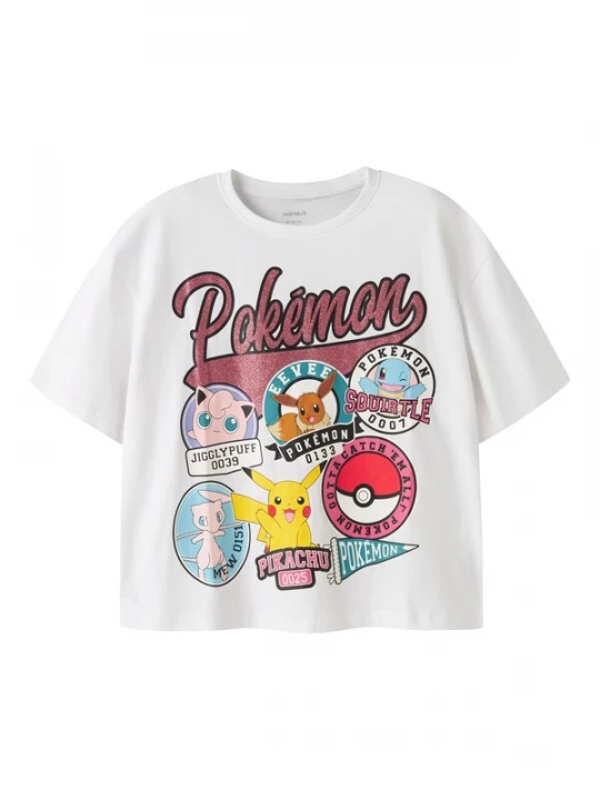 Foto van product NAME IT Shirt 'NKFJylal Pokemon' azuur / geel / magenta / wit