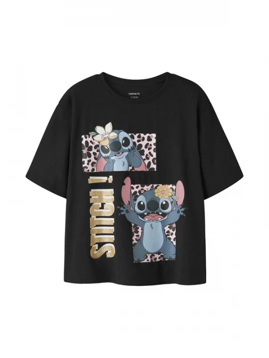 Foto van product NAME IT Shirt 'NKFJyna Stitch' gemengde kleuren / zwart
