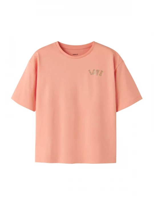 Foto van product NAME IT Shirt 'NKFKali' chamois / goud / lichtoranje / grenadine