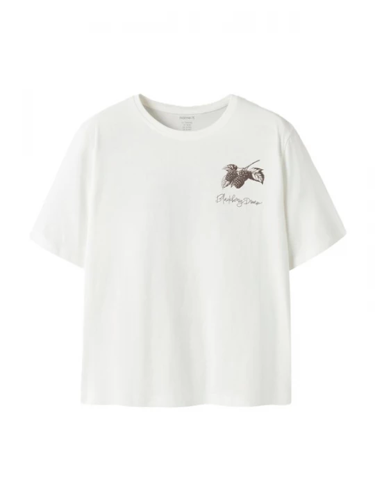 Foto van product NAME IT Shirt 'NKFKATELIN' donkerbruin / wit