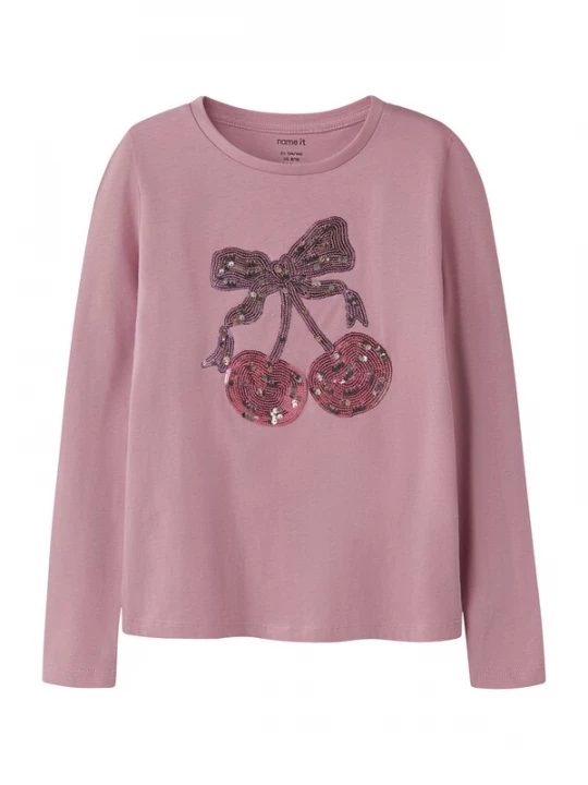 Foto van product NAME IT Shirt 'NKFKESSY PASTAR' mauve / magenta / zilver