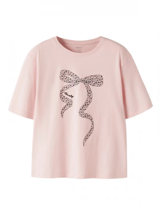 Foto van product NAME IT Shirt 'NKFLOTTI' rosa / pitaja roze / zwart