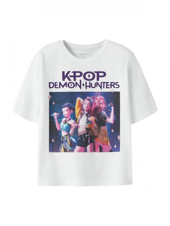 Foto van product NAME IT Shirt 'NKFMARA KPOP' donkerblauw / donkerlila / wit