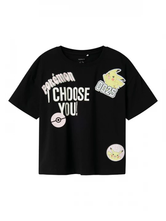 Foto van product NAME IT Shirt 'NKFMorana Pokemon' geel / rosa / zwart / wit