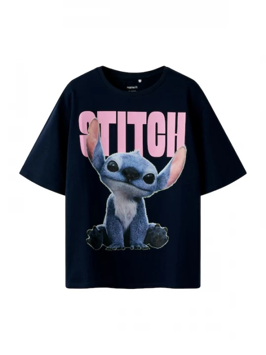 Foto van product NAME IT Shirt 'NKFNibus Stitch' blauw / navy / rosa