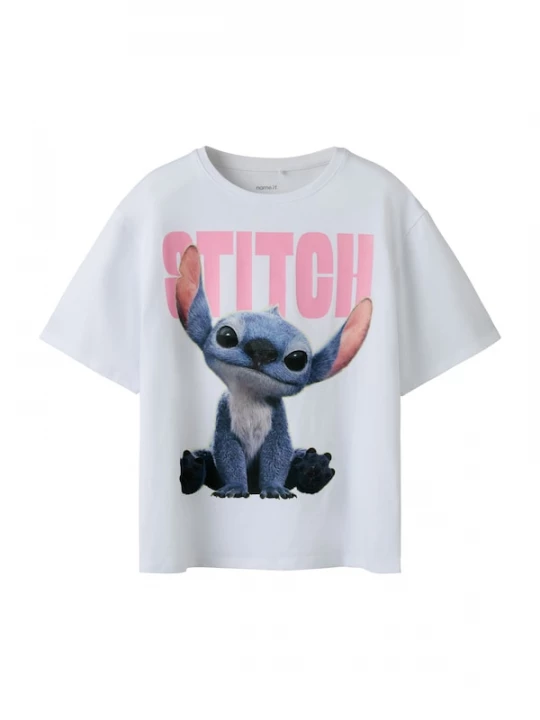 Foto van product NAME IT Shirt 'NKFNibus Stitch' saffier / rosa / zwart / wit
