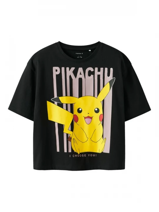 Foto van product NAME IT Shirt 'NKFNisa Pokemon' geel / pastellila / grenadine / zwart
