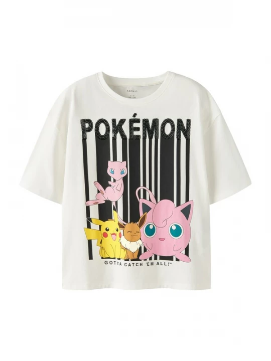 Foto van product NAME IT Shirt 'NKFNISA POKEMON' geel / rosa / zwart / offwhite