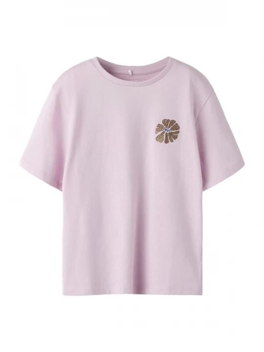 Foto van product NAME IT Shirt 'NKFNOELLA' donkerblauw / chocoladebruin / goud / sering