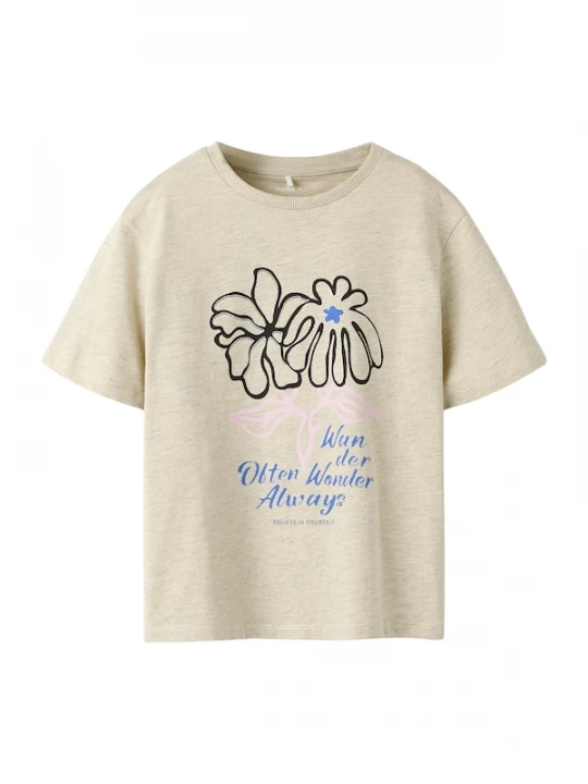Foto van product NAME IT Shirt 'NKFNoella' ecru / azuur / rosa / zwart