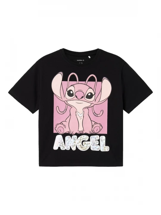 Foto van product NAME IT Shirt 'NKFNyri Stitch' rosa / pitaja roze / zwart / wit