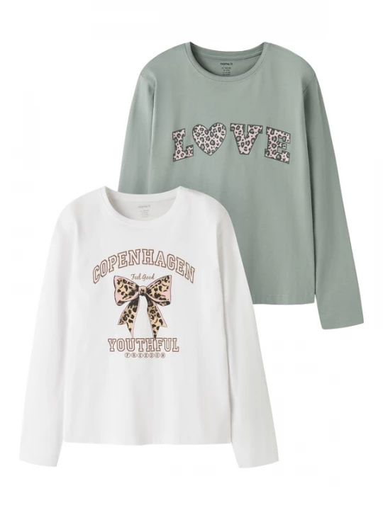 Foto van product NAME IT Shirt 'NKFVEEN' beige / riet / wit