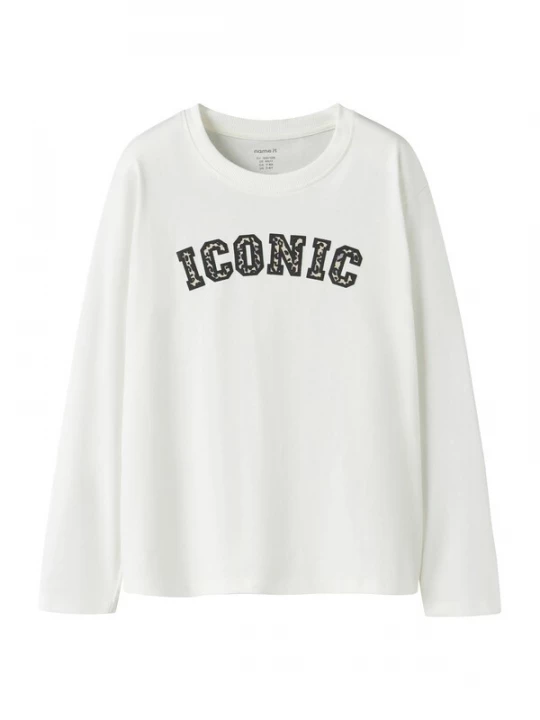 Foto van product NAME IT Shirt 'NKFVelda' crème / lichtlila / zwart / wit
