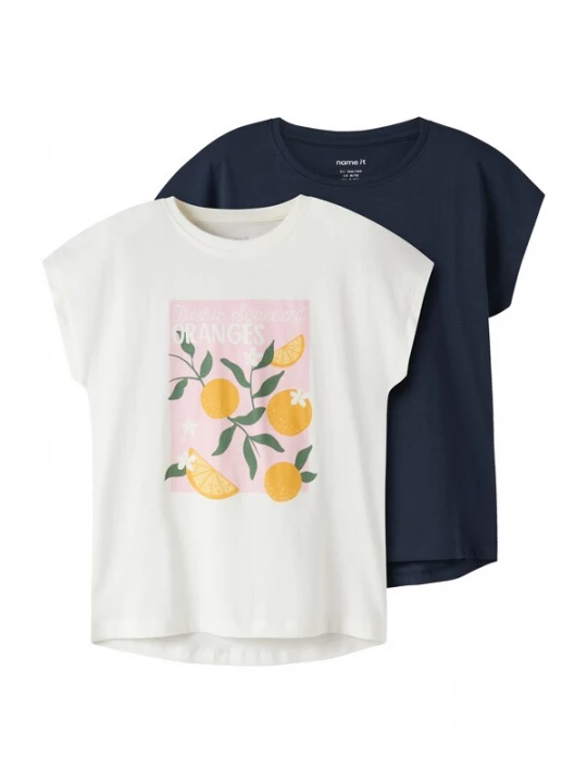 Foto van product NAME IT Shirt 'NKFVIGEA' donkerblauw / wit