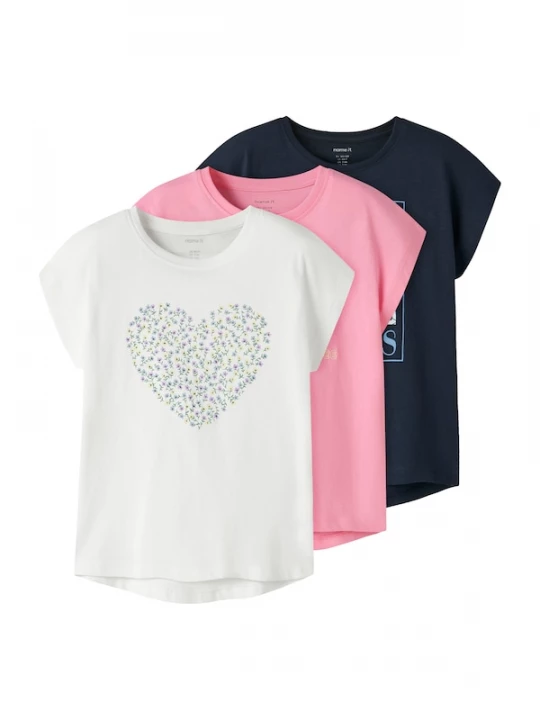 Foto van product NAME IT Shirt 'NKFVigea' nachtblauw / rosa / wit