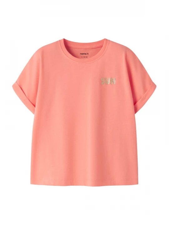 Foto van product NAME IT Shirt 'NKFVILLE' goud / zalm roze