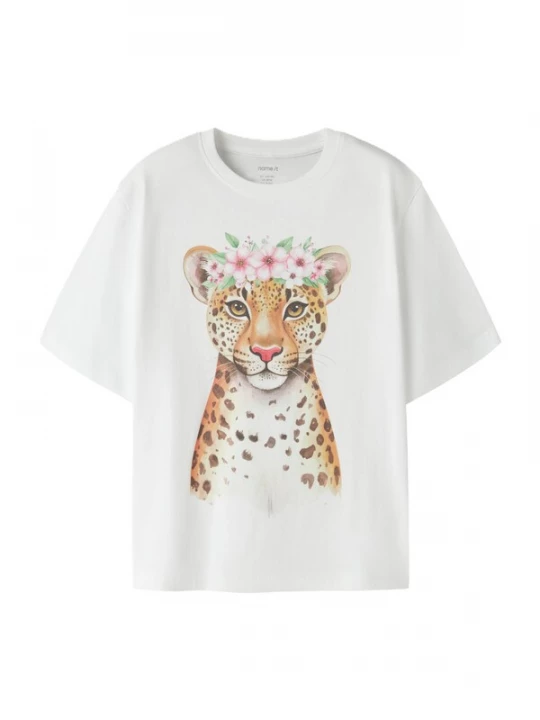 Foto van product NAME IT Shirt 'NKFVotea' karamel / jade groen / oudroze / wit