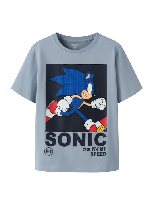 Foto van product NAME IT Shirt 'NKMActis Sonic' opaal / royal blue / koningsblauw / rood / zwart