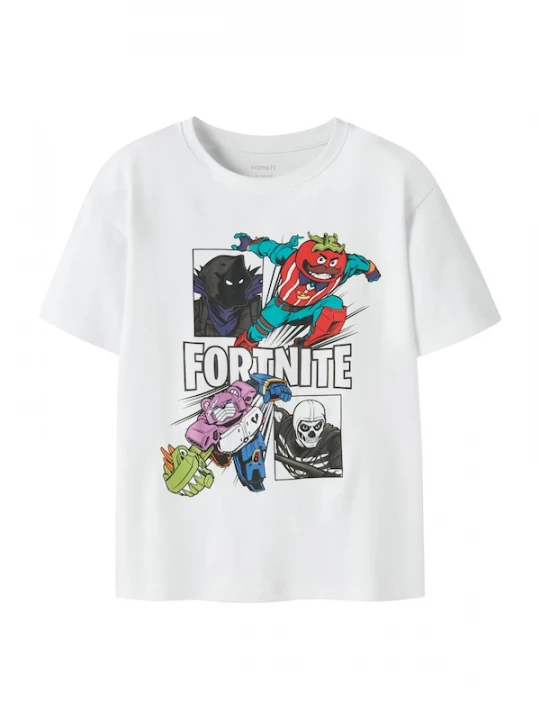 Foto van product NAME IT Shirt 'NKMAmbrose Fortnite' lila / rood / zwart / wit