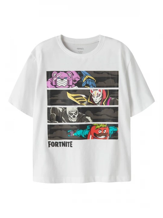 Foto van product NAME IT Shirt 'NKMAMOS FORTNITE' lichtroze / knalrood / zwart / wit