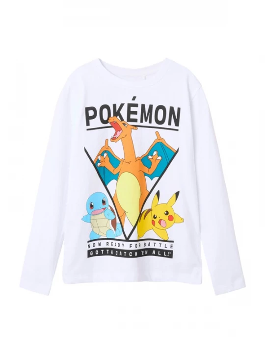 Foto van product NAME IT Shirt 'NKMAst Pokemon' geel / oranje / zwart / wit