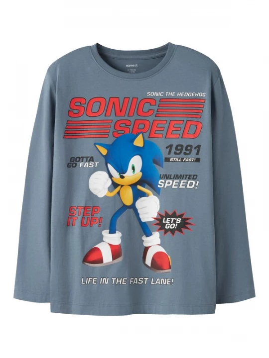 Foto van product NAME IT Shirt 'NKMatti Sonic' hemelsblauw / donkerblauw / rood