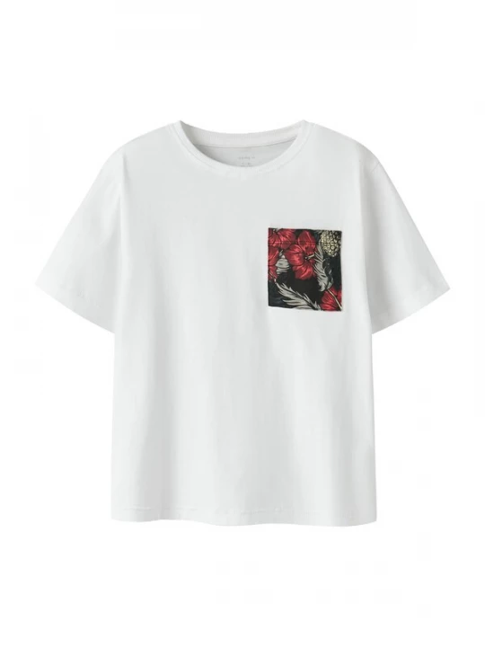 Foto van product NAME IT Shirt 'NKMFERN' bordeaux / zwart / wit