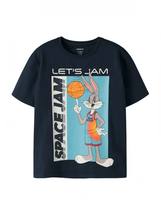 Foto van product NAME IT Shirt 'NKMFLY SPACEJAM' navy / hemelsblauw / oranje / wit