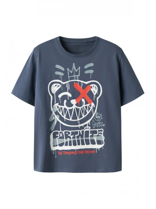 Foto van product NAME IT Shirt 'NKMFRANS FORTNITE' marine / smoky blue / rood / wit