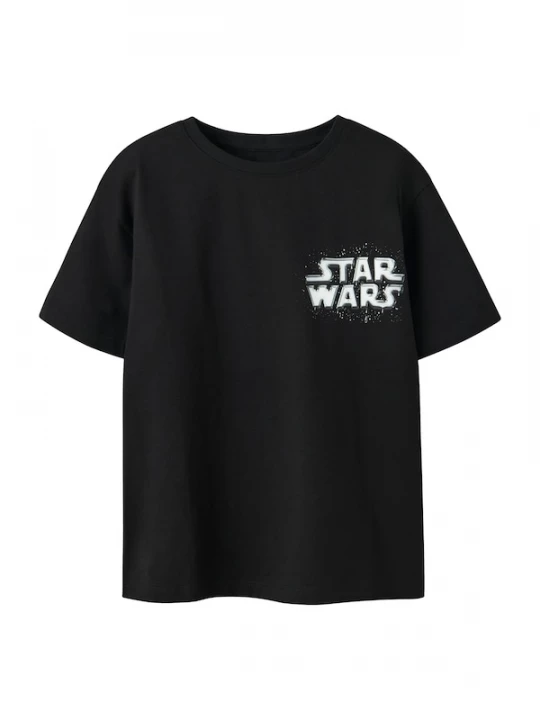 Foto van product NAME IT Shirt 'NKMFRode Starwars' zwart / wit