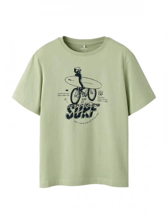 Foto van product NAME IT Shirt 'NKMHANSY' lichtgroen / zwart