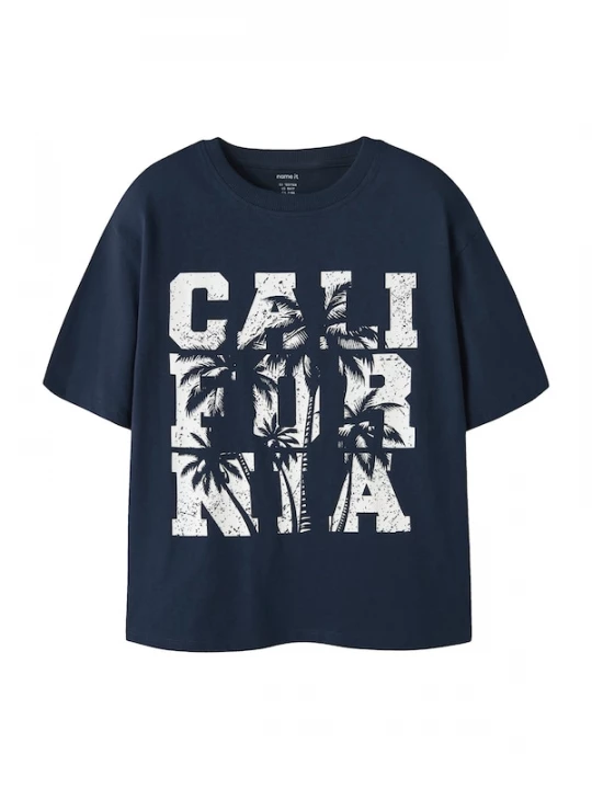 Foto van product NAME IT Shirt 'NKMHUGER' navy / wit