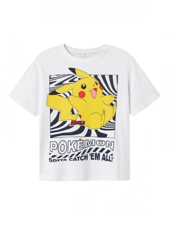 Foto van product NAME IT Shirt 'NKMJamish Pokemon' geel / rood / zwart / wit
