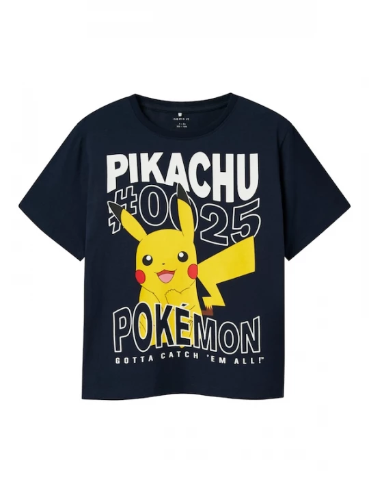 Foto van product NAME IT Shirt 'NKMJamish Pokemon' navy / geel / rood / wit
